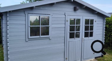 Gartenlaube Schleifen und Streichen